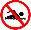 禁止標誌-禁止游泳